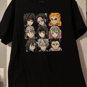 Demon Slayer Character Black  T-Shirt size L